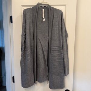 lululemon athletica Merino Charcoal Cardigan 10